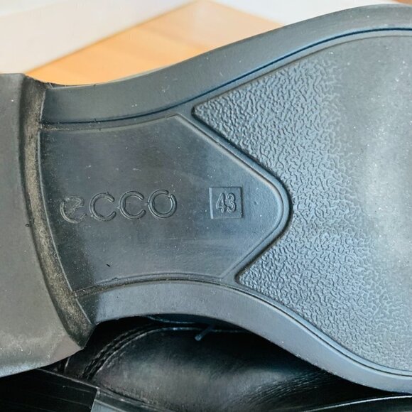 Ecco Men\'s Black Leather Cap Toe Dress Shoes US Size 9 main image 8